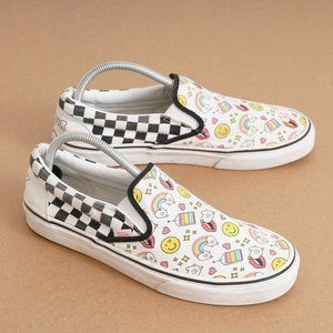 Vans Flour Shop Amirah Kassem Slip On Sneakers Whi